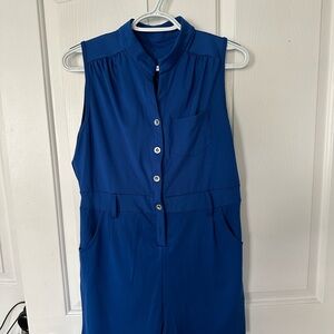 Blue Sleeveless Jumpsuit